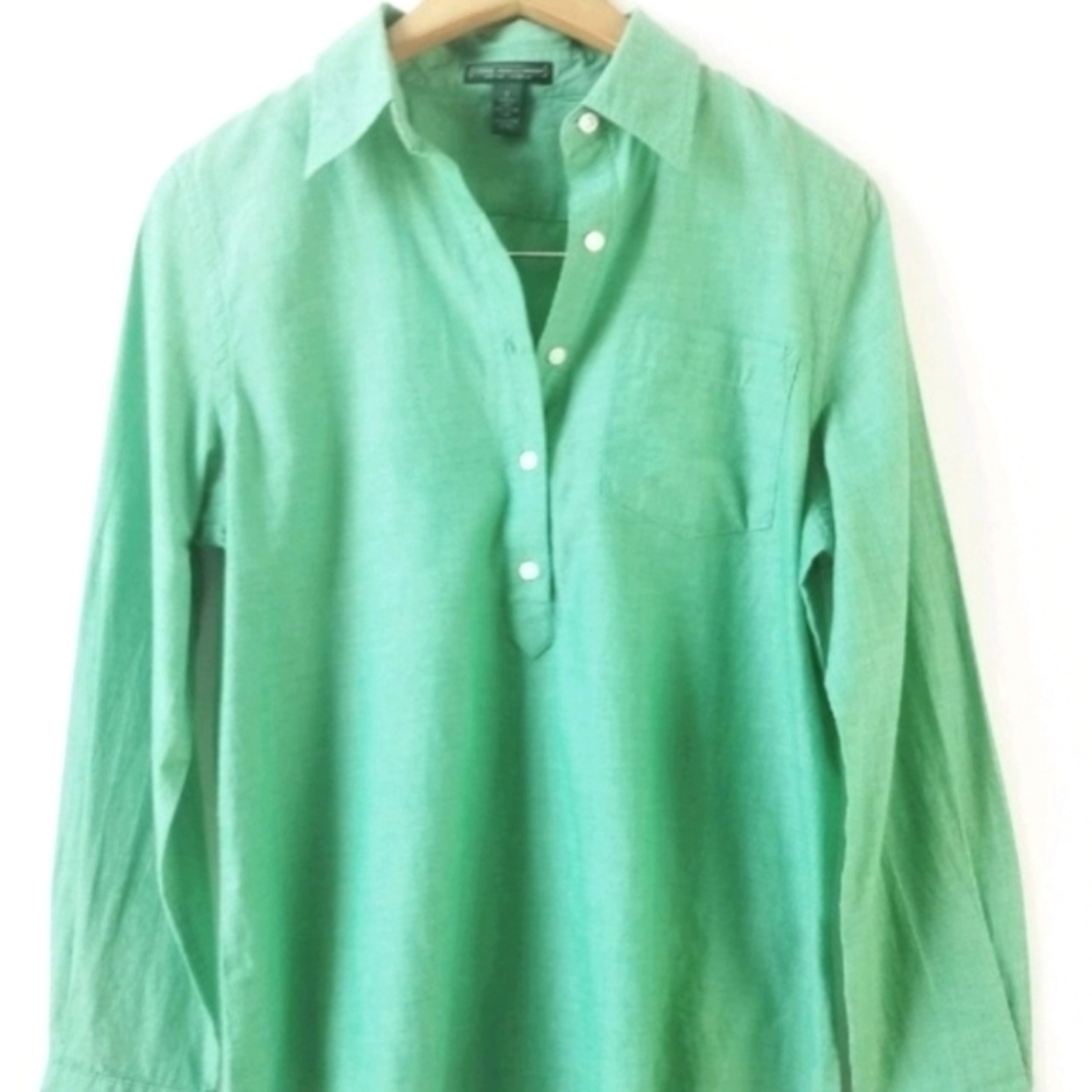 LAUREN JEANS CO. RL Cotton Popover Blouse!